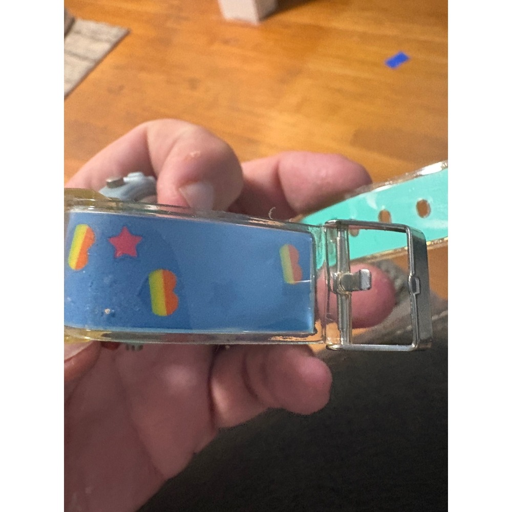 Vintage 2003 Sanrio Hello Kitty Digital Watch Blue Jelly Strap Y2K Accessory - Picture 4 of 5